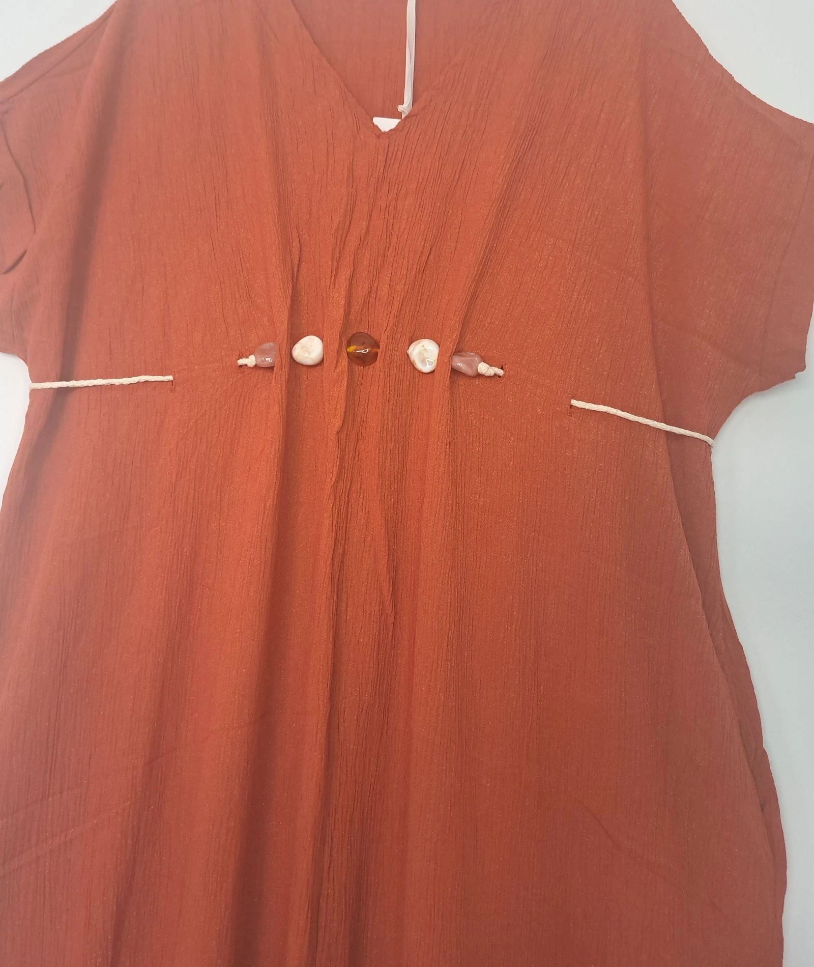 Oversized Terracotta Dress • Adjustable Belt • Pockets • One Size • Timeless Minimal Style – photo 5